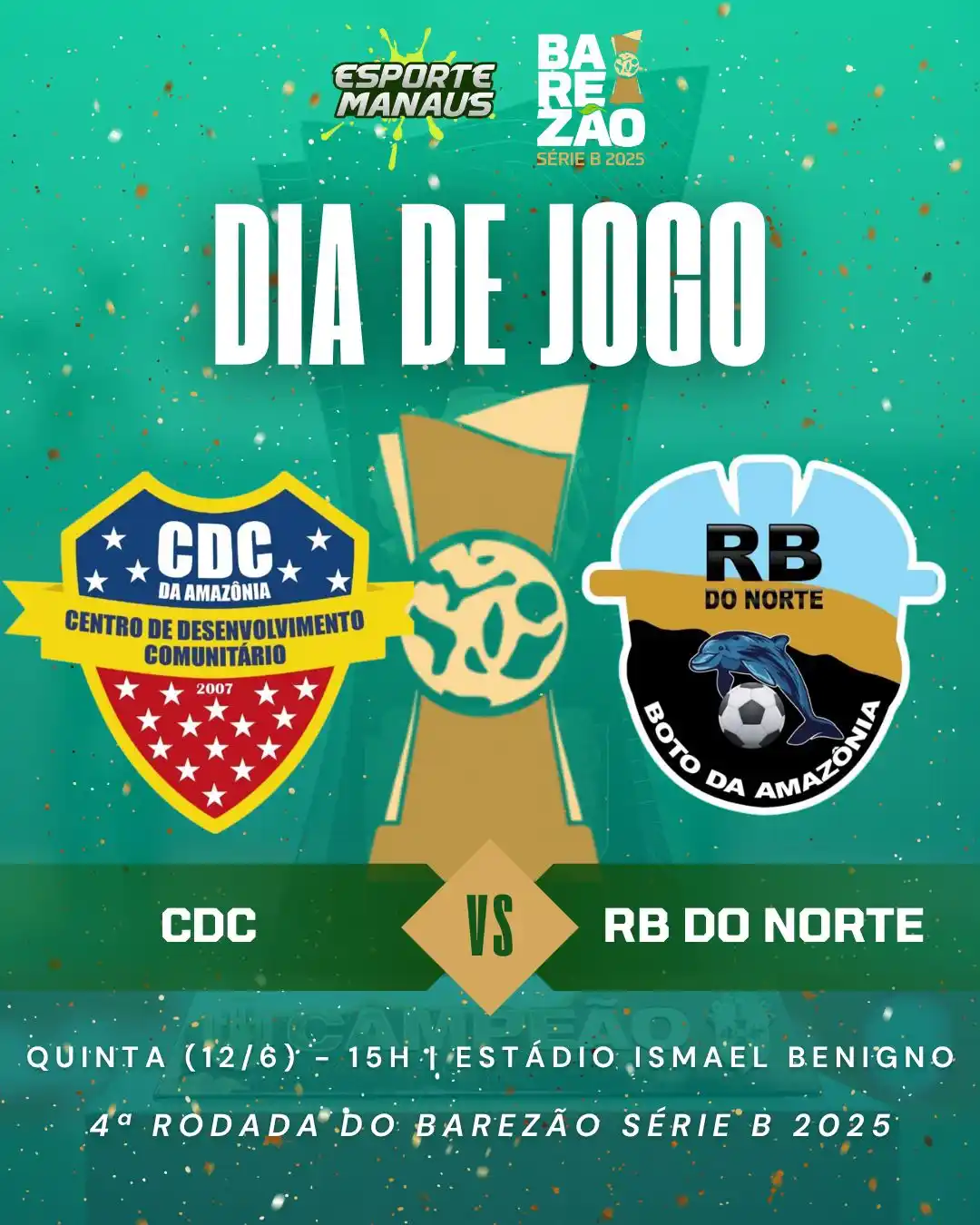 Image from Esporte Manaus | Notícias, vídeos e melhores momentos: 🅱️⚽ Pra começar a 4ª rodada do Barezão Série B, CDC e RB do Norte se ...