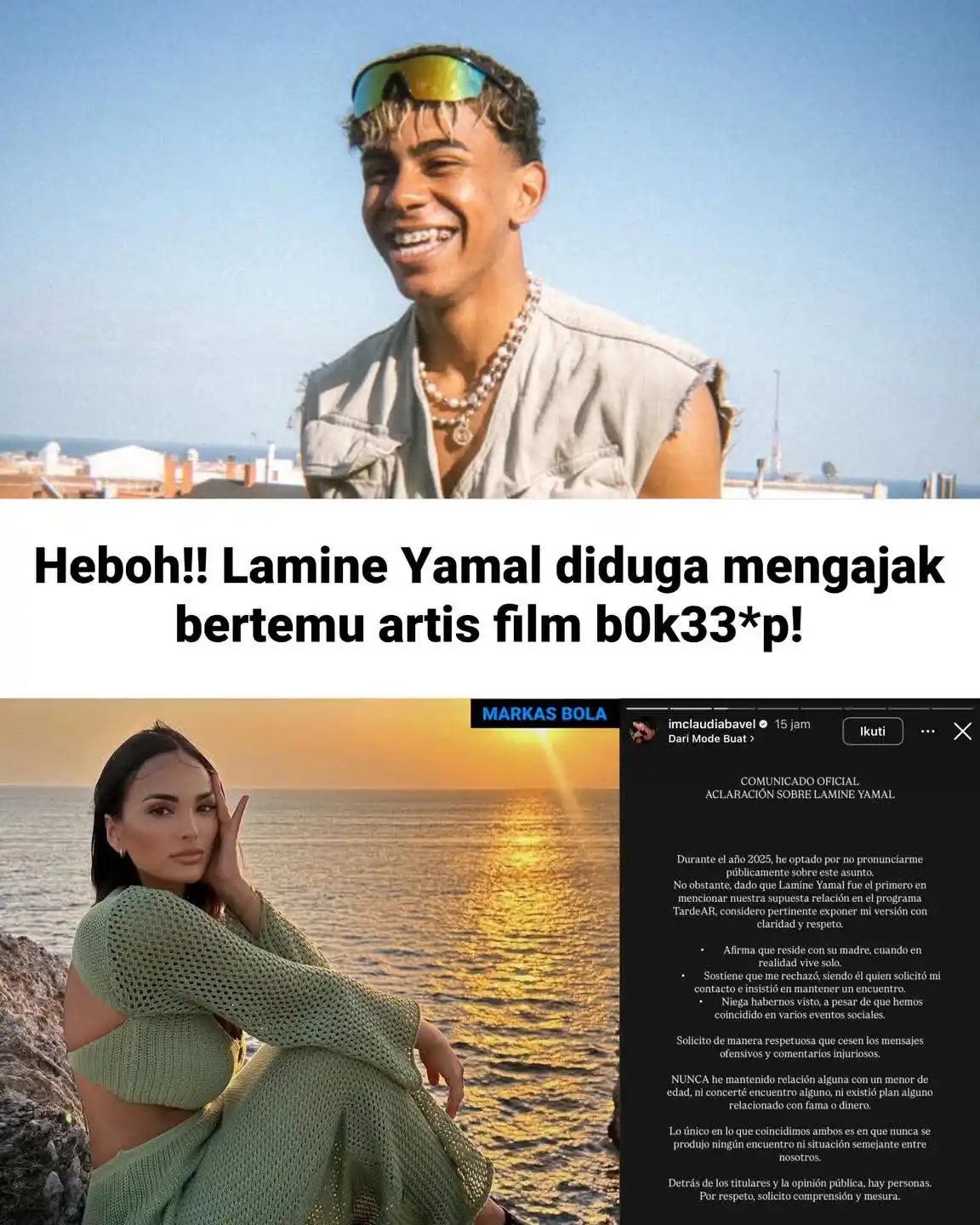 Image from MADRIDISTA FANS 🆕: 🚨BREAKING!: Claudia Bavel, artis f!lm b*k*P berusia 29 tahun, angkat ...