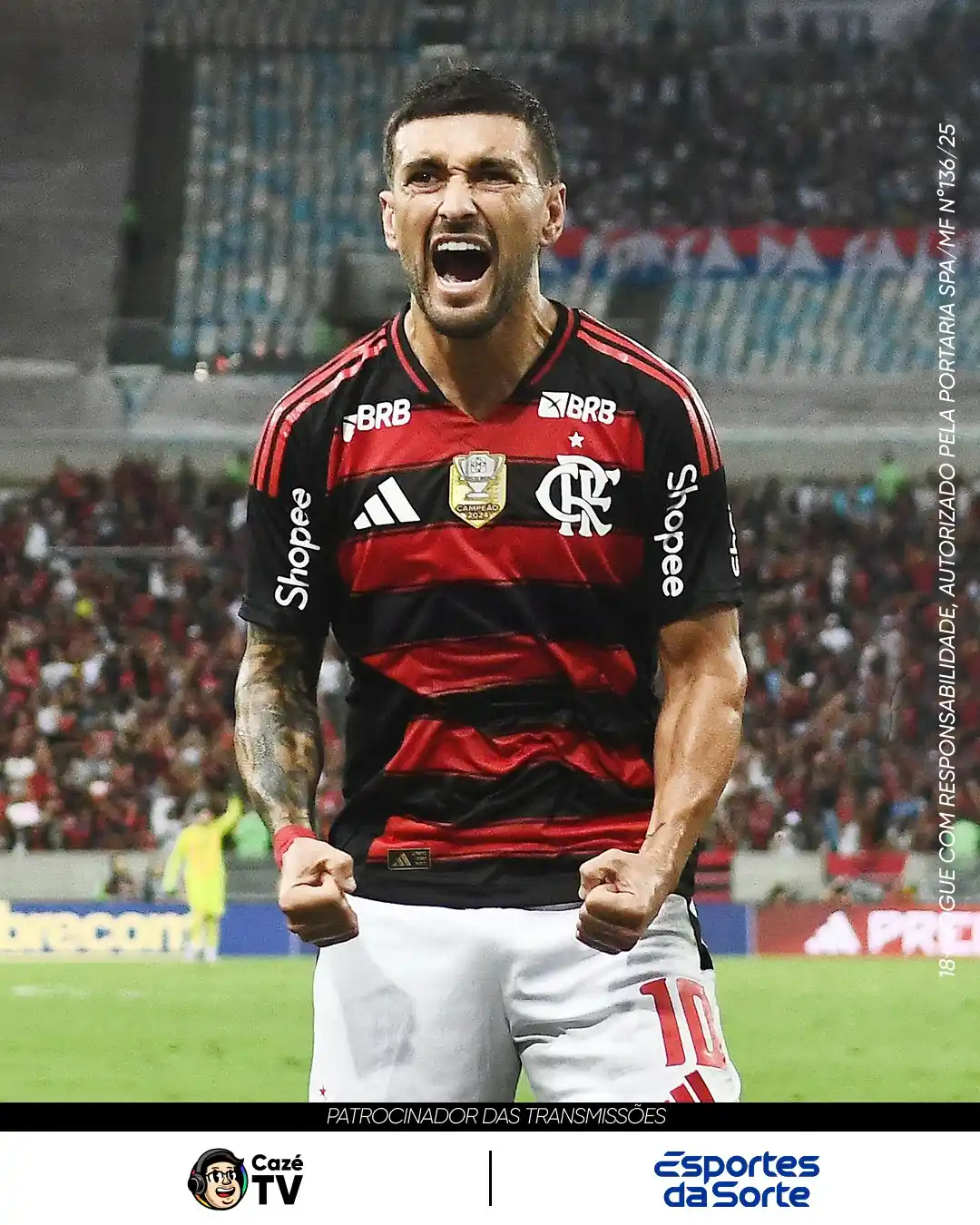Image from CazéTV: 🟥⬛ *CHEGOU A HORA, NAÇÃO!!!* O Mengão, agora com Jorginho no meio-ca...