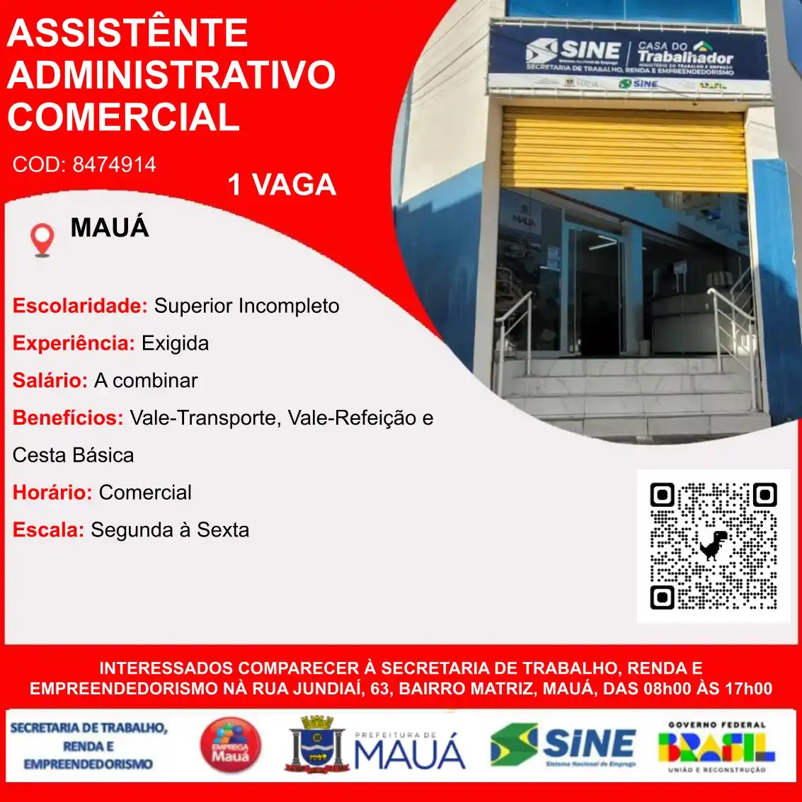 VAGAS CPTR/SINE MAUÁ post