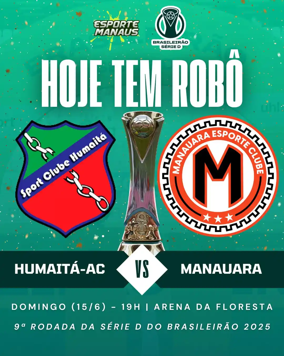 Image from Esporte Manaus | Notícias, vídeos e melhores momentos: ⚽🤖🟠⚫ Embalado com três vitórias seguidas e a liderança isolada do gr...