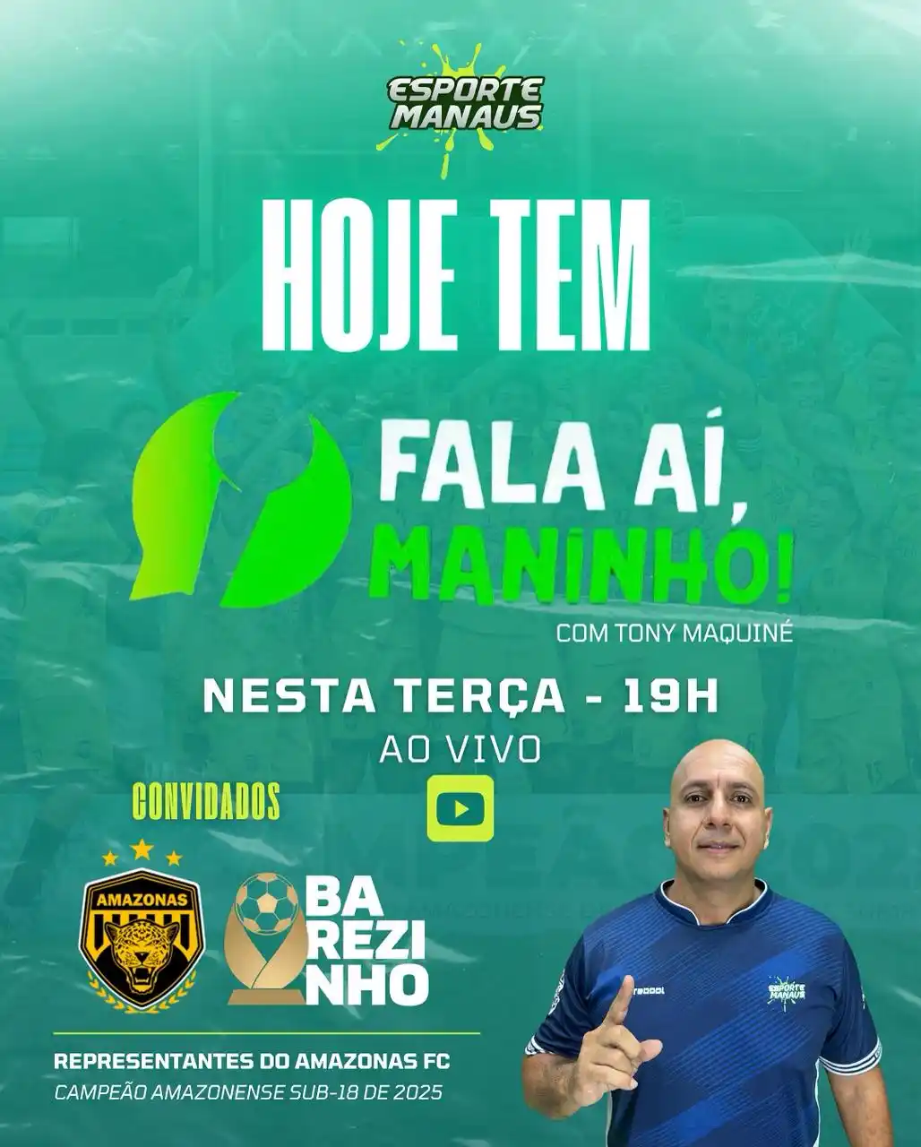 Image from Esporte Manaus | Notícias, vídeos e melhores momentos: 🗣️🏆 FALA AÍ MANINHO! O papo desta terça é com os campeões amazonense...