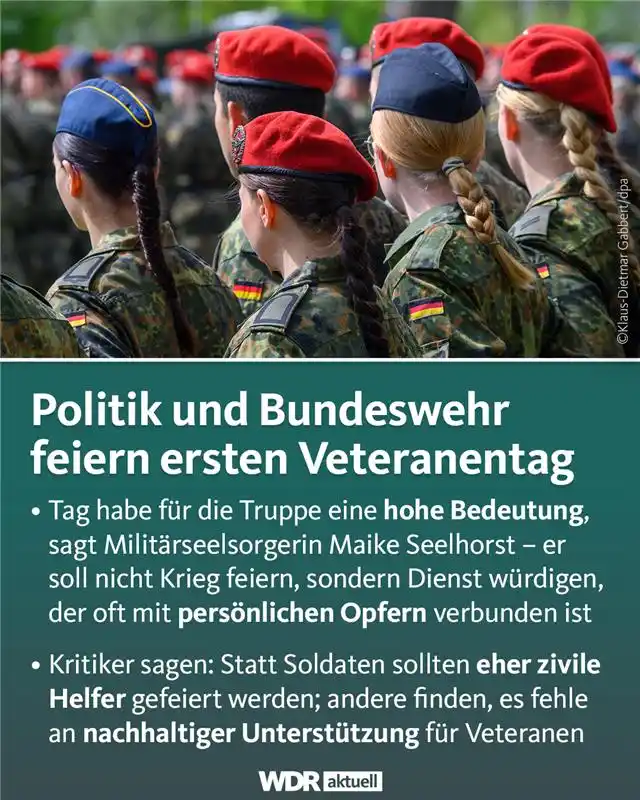 Image from WDR aktuell: 🪖 In Deutschland gibt es über zehn Millionen Veteranen.  🪖 Veteran i...