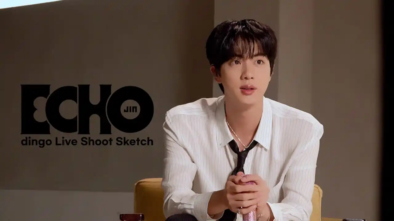 Image from BTS ARMY⁷ GUIDE AND UPDATES: *진 (Jin) 'dingo Live' Shoot Sketch* (youtu.be/Fmntvswf3kE) —Min🐣...
