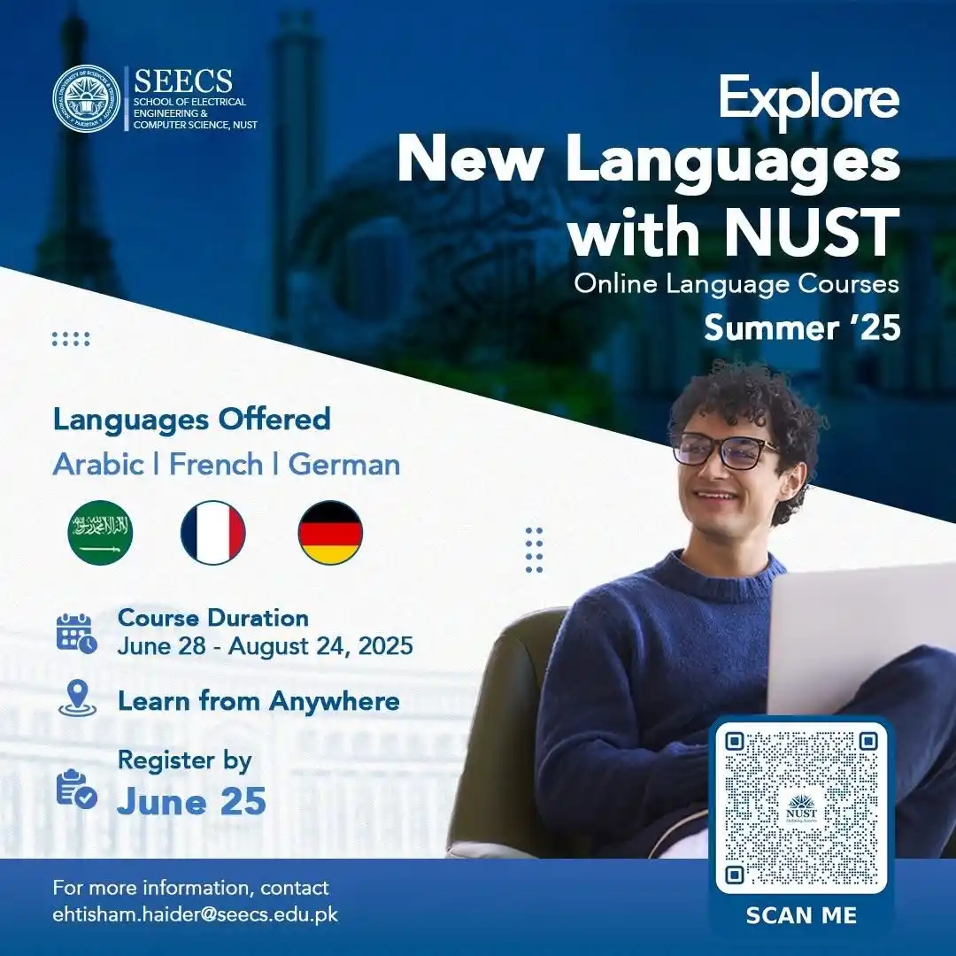 Image from Hamza Bin Sajid: Looking to make the most of your summer? Enroll in NUST’s online langu...