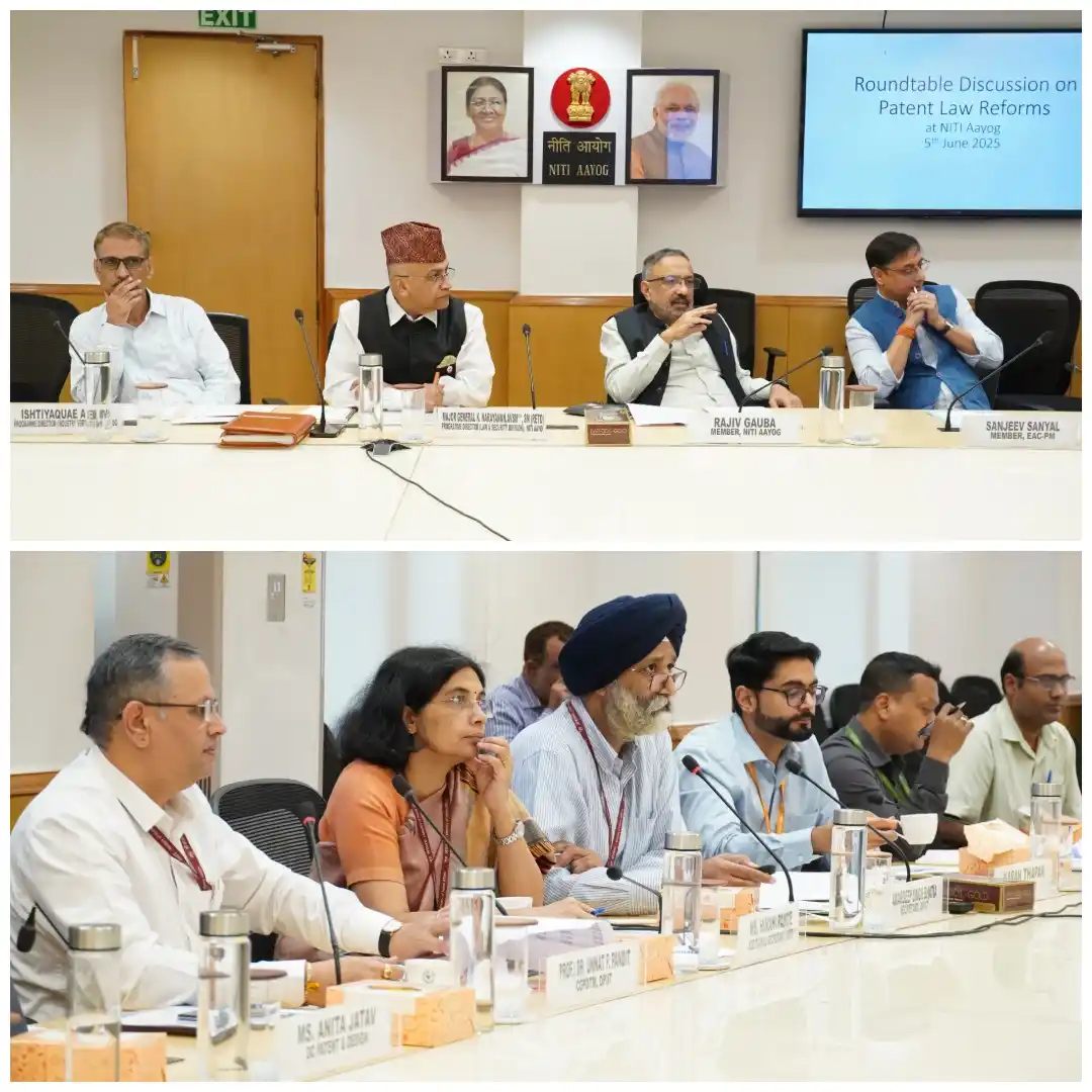 Image from NITI Aayog, Government of India: *NITI Aayog Leads Roundtable on Patent Law Reforms for a Robust Innova...