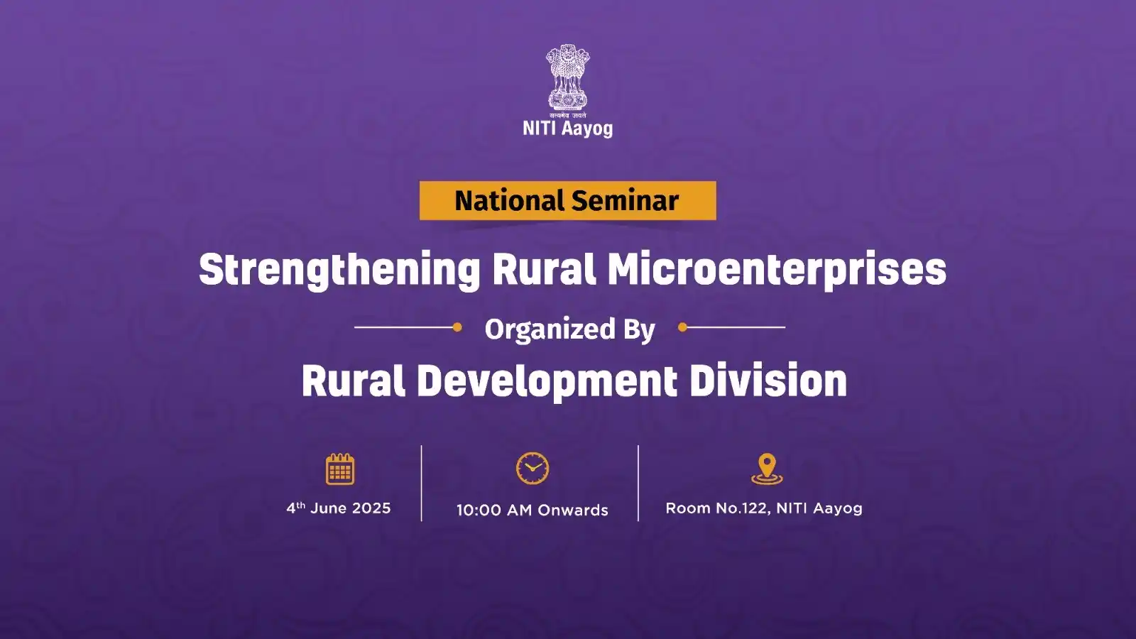 Image from NITI Aayog, Government of India: *NITI Aayog to Host National Seminar on Strengthening Rural Microenter...