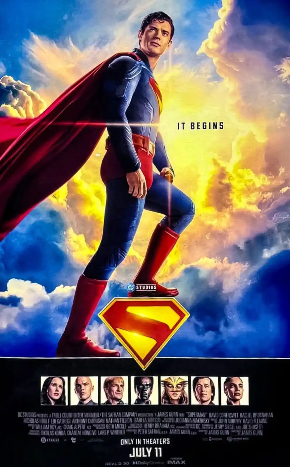 Image from Canal Nerdzado 🎬📺: *Novo pôster com David Corenswet em estilo retrô de SUPERMAN.*  _*– Es...