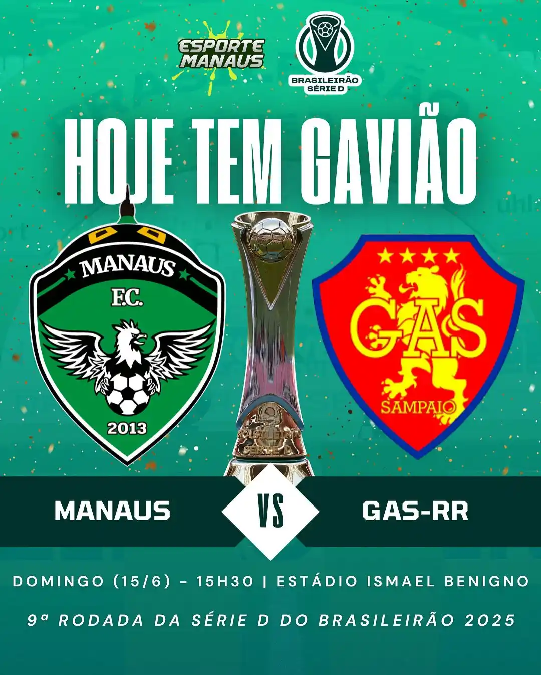 Image from Esporte Manaus | Notícias, vídeos e melhores momentos: ⚽️🦅🟢️ PRA COMEÇAR A ARRANCADA! Fora do G4 do grupo A1, o Manaus tem ...