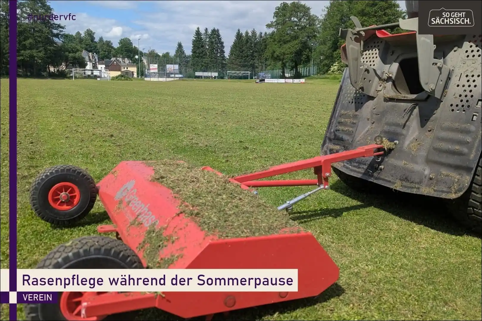 Image from VFC Adorf: *Rasenpflege während der Sommerpause* Das letzte Spiel ist gespielt – ...