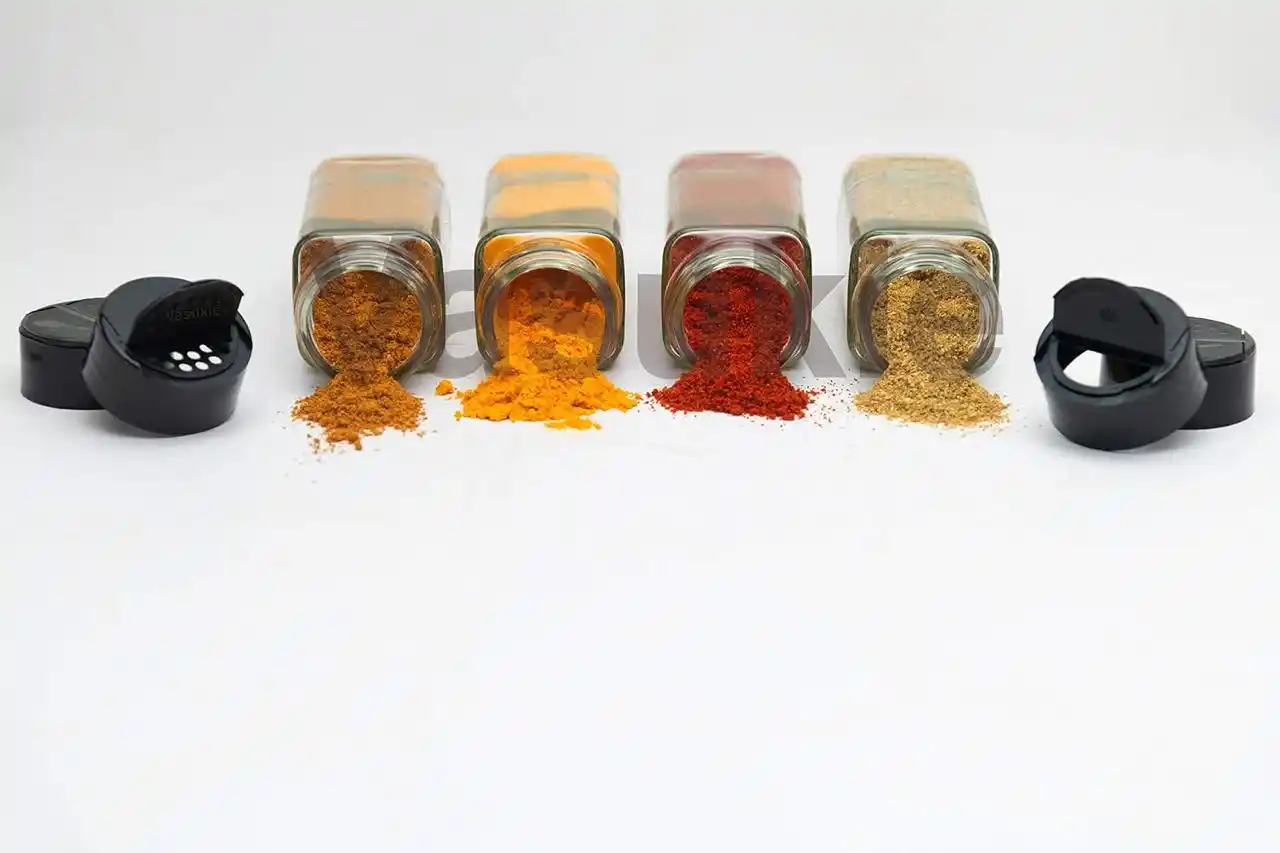 Image from TG DEALS ✅: 🔥🔥Salt & Pepper Square Glass Spice Jar with Black Sifter Two Sided S...