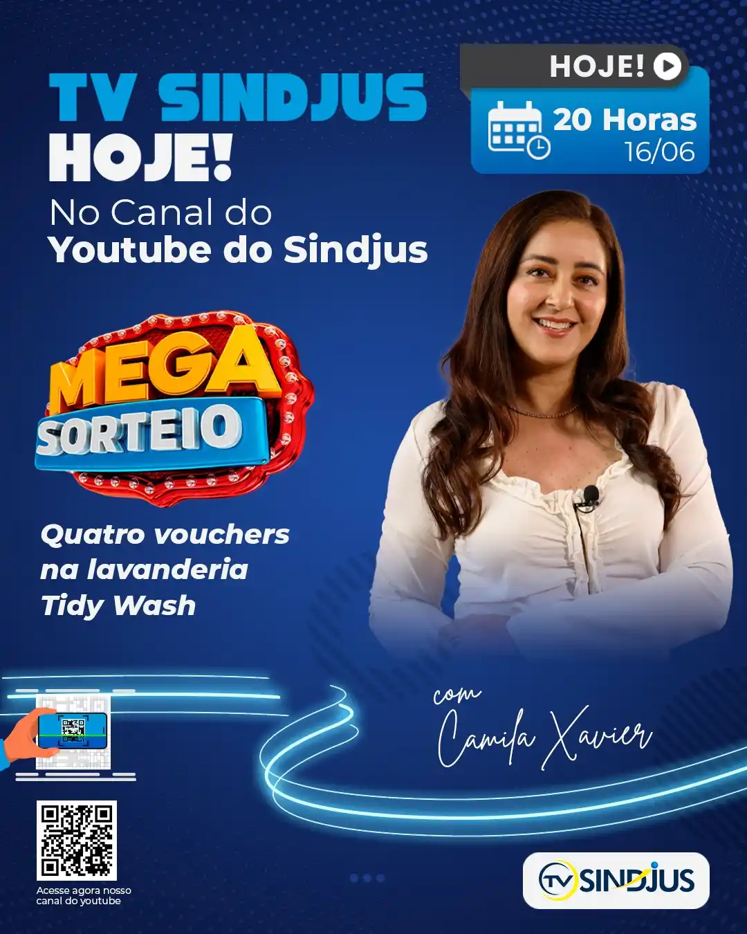 Image from SINDJUS NOTÍCIAS : *SINDJUS EM AÇÃO* _16/06/2025_  *TV do Sindjus: Confira o sucesso do A...