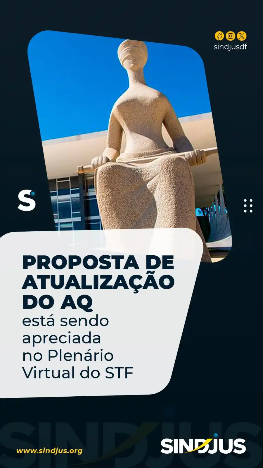 Image from SINDJUS NOTÍCIAS : *SINDJUS EM AÇÃO* _17/6/2025_ *Proposta de atualização do AQ está sen...