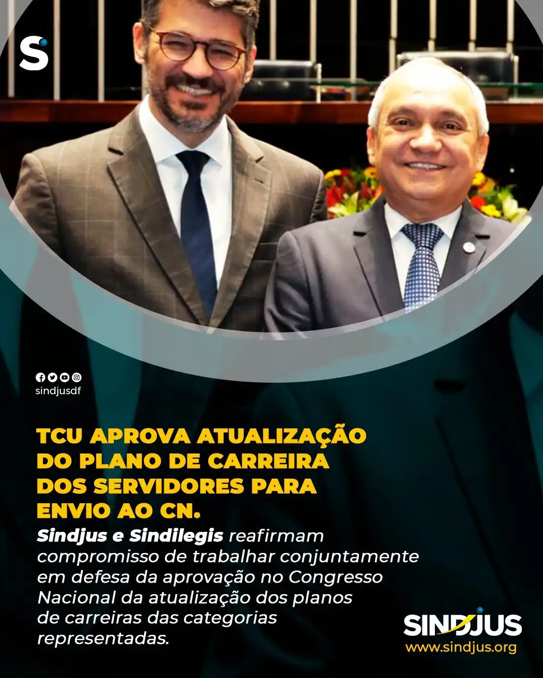 Image from SINDJUS NOTÍCIAS : *SINDJUS EM AÇÃO* _4/6/2025_  *TCU aprova atualização do plano de carr...