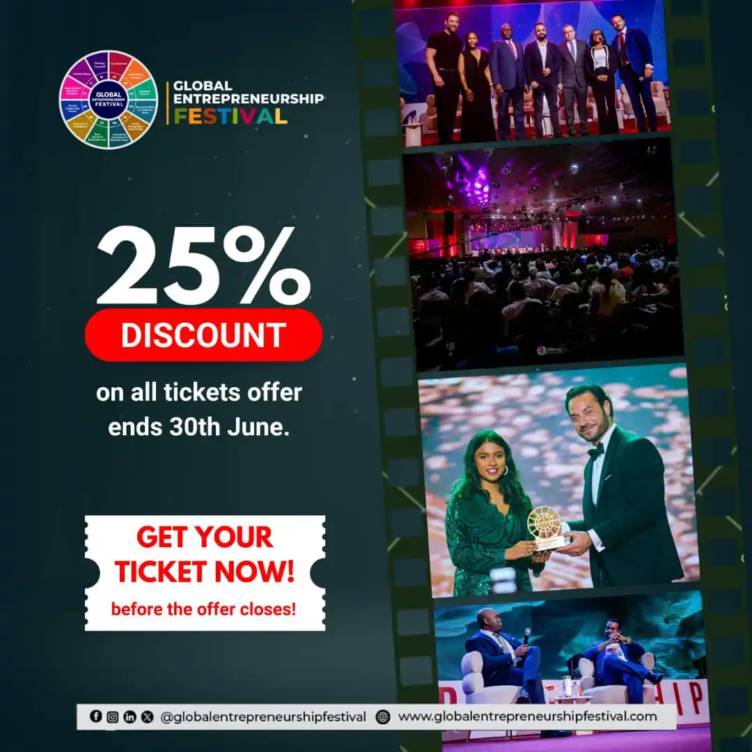Image from GEF Volunteer’s Channel: 🚨 The Early Bird Discount for the biggest entrepreneurship event in t...