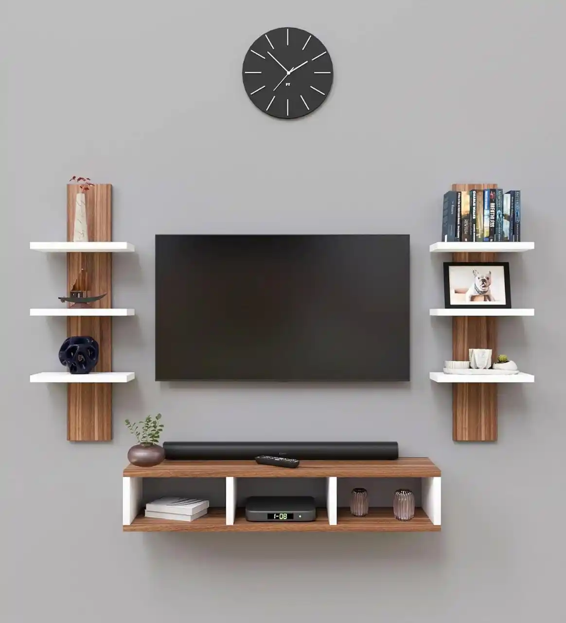 Image from TG DEALS ✅: 🔥🔥Tokyo Engineering Wood Wall Mount TV Entertainment Unit Set Top Bo...