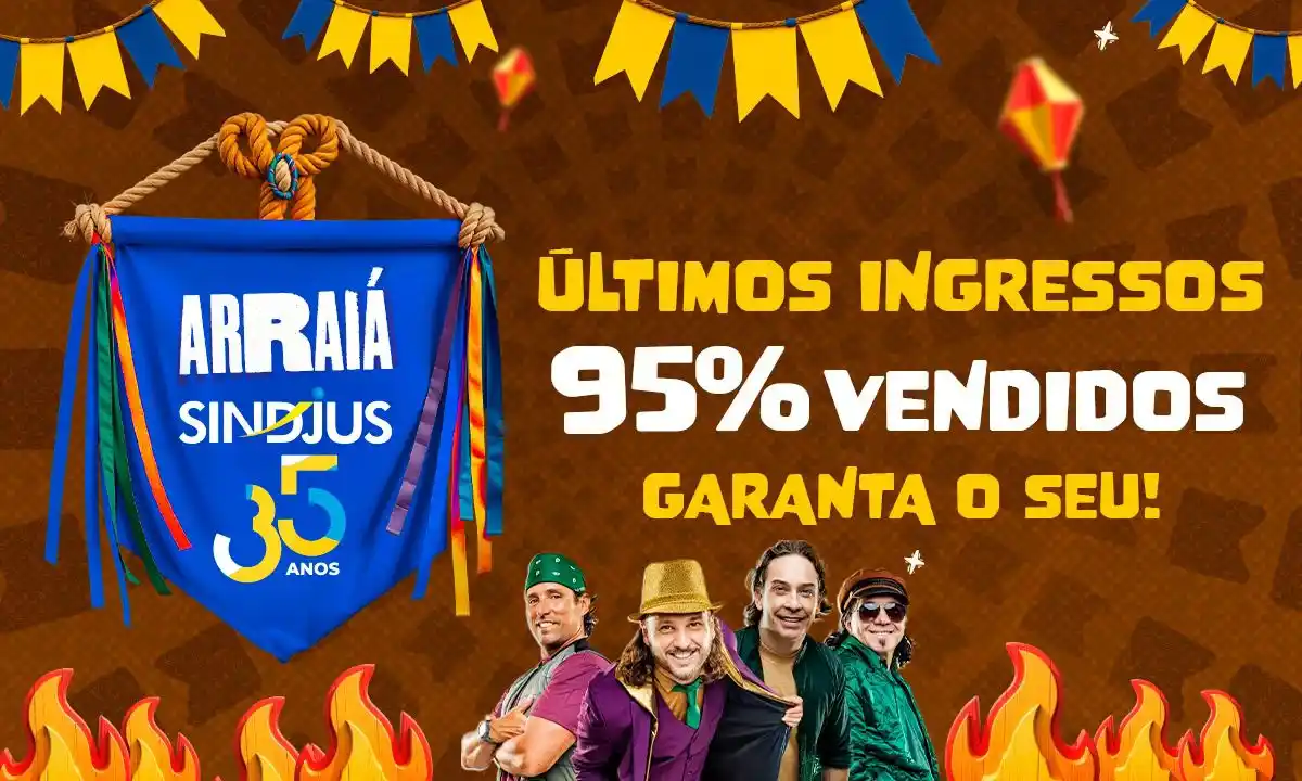Image from SINDJUS NOTÍCIAS : 🔥 *ÚLTIMOS INGRESSOS! 95% JÁ VENDIDOS!* Não perca o Show da *@bandaf...