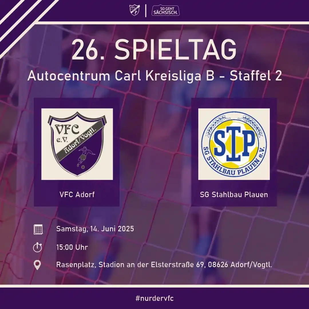 Image from VFC Adorf: *Vorschau aufs Wochenende 13.-15.06.2025* Herren | 14.06.2025 15:00 |...