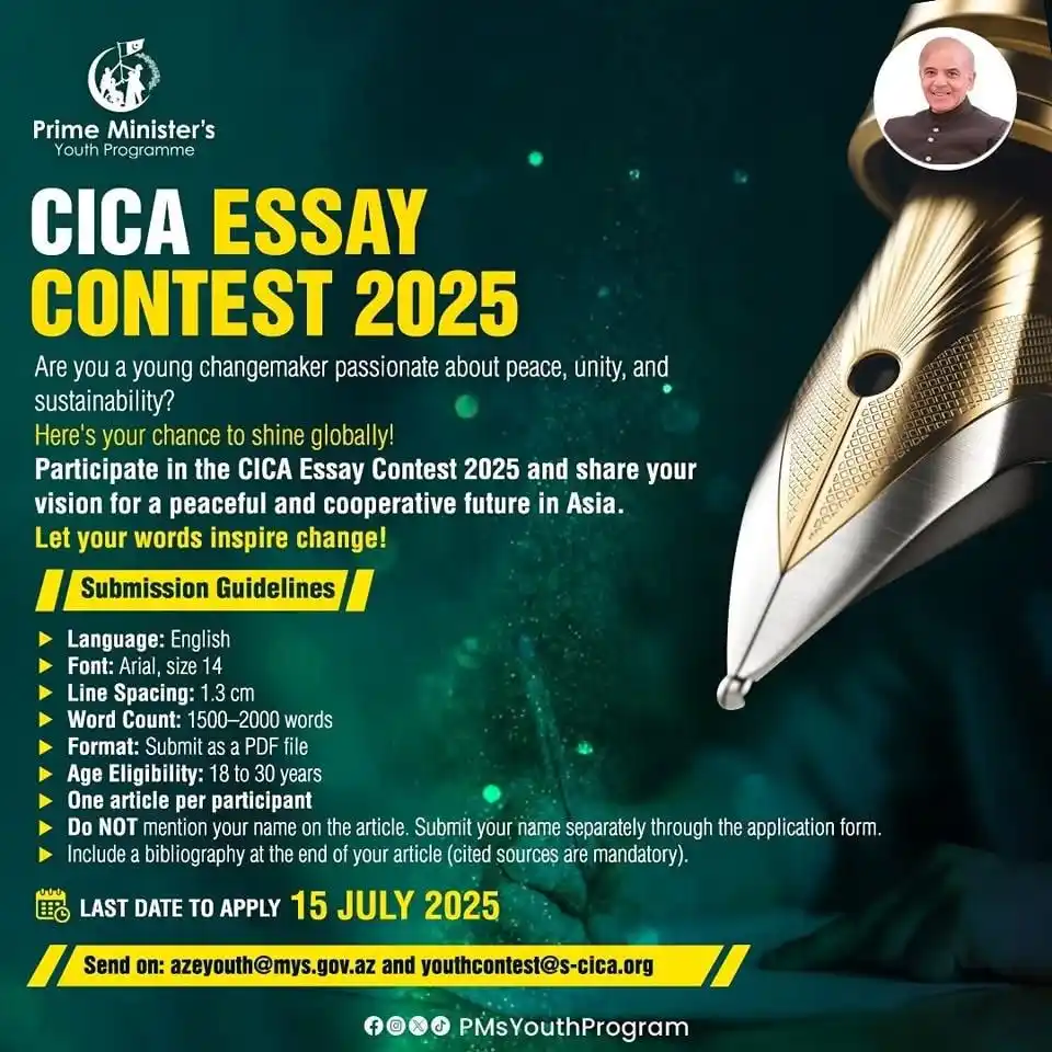 Image from Hamza Bin Sajid: Win 3 Days, Trip to Baku! Submit your essay for the CICA Essay Contes...
