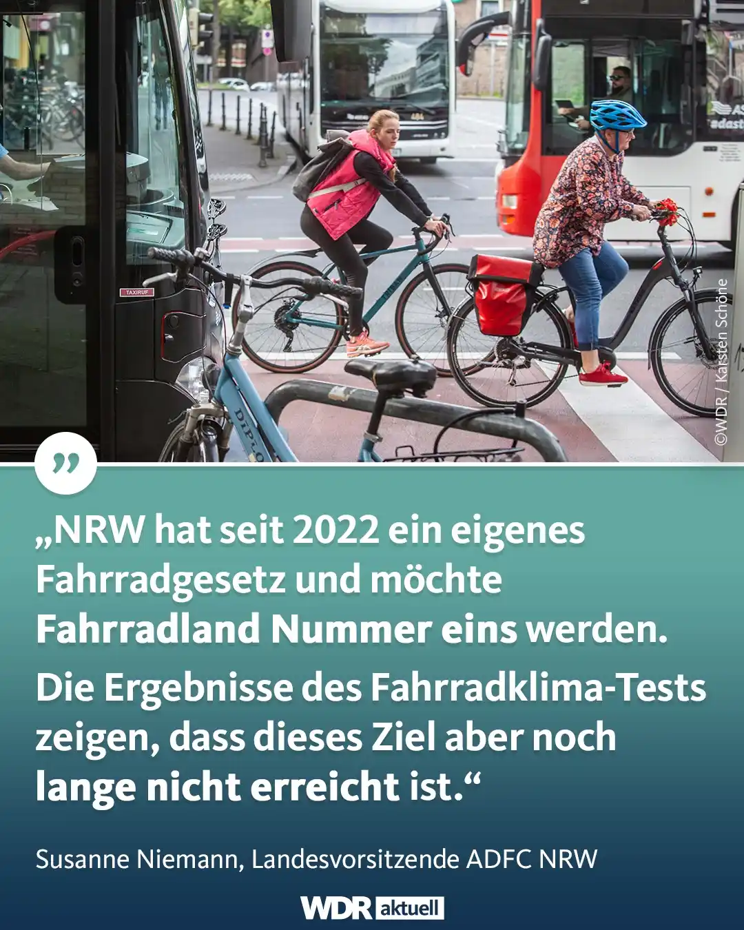 Image from WDR aktuell: 🚲 Zu schmale Radwege, schlechte Ampelschaltungen und Falschparker, di...