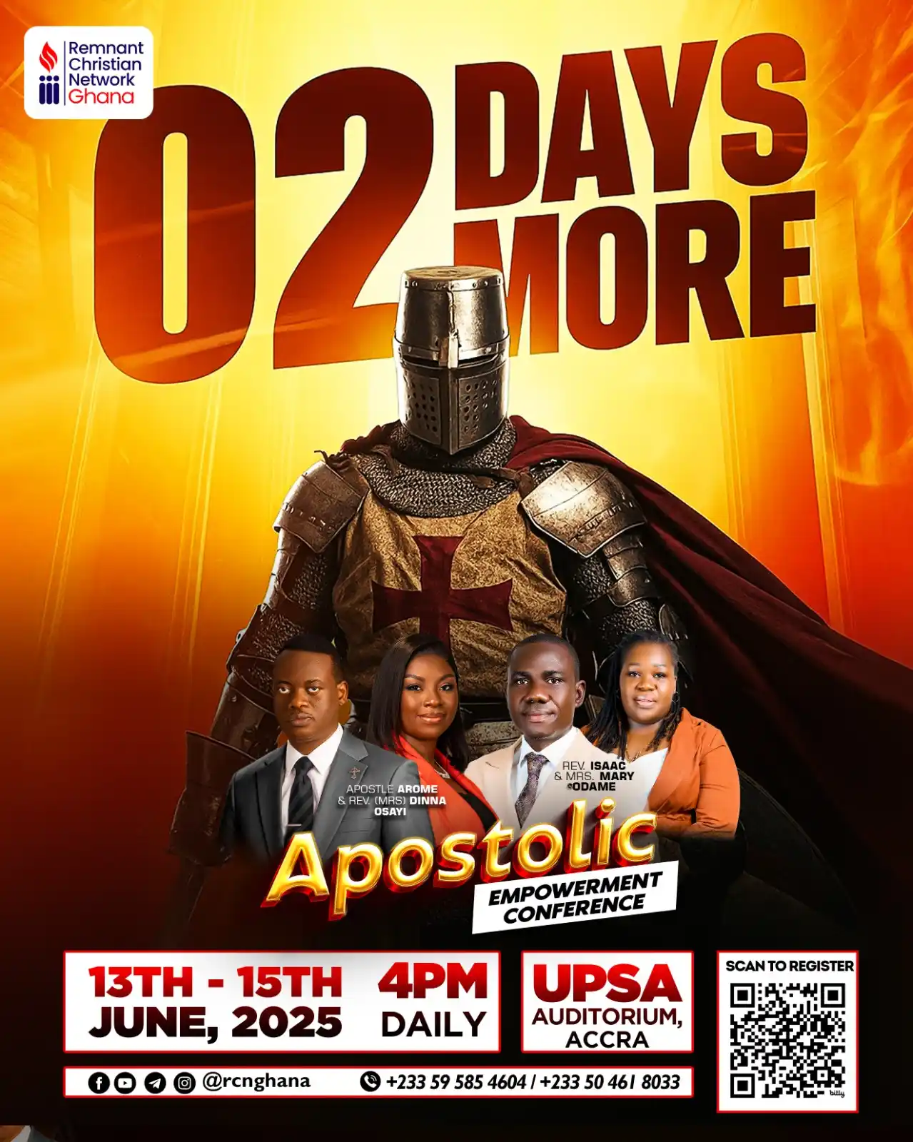Image from Remnant Christian Network Ghana🇬🇭: *2 Days More 🔥* We’re almost there. The weight of what God is about t...