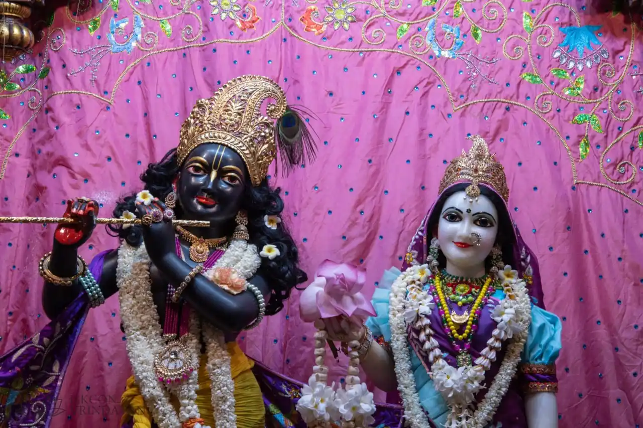 Image from ISKCON Vrindavan Official: 20 Jun 2025 - Mangal Aratik Darshan Friday Vrindavan, India Navami, ...