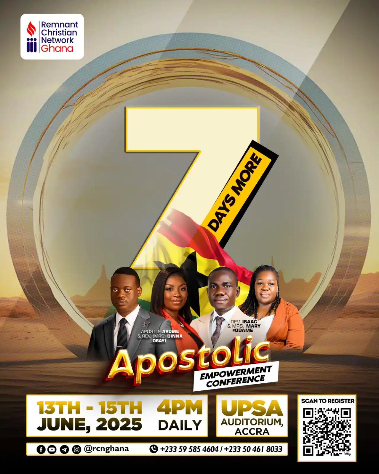 Image from Remnant Christian Network Ghana🇬🇭: *7 Days More🔥* Just one week away! The sound of awakening is getting ...