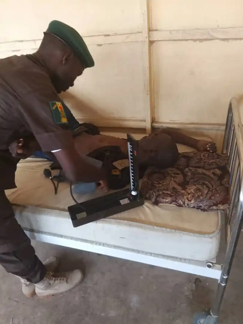 Image from Radio Nigeria: A Chief Correctional Assistant, Abdullahi Nura, serving at the Medium ...