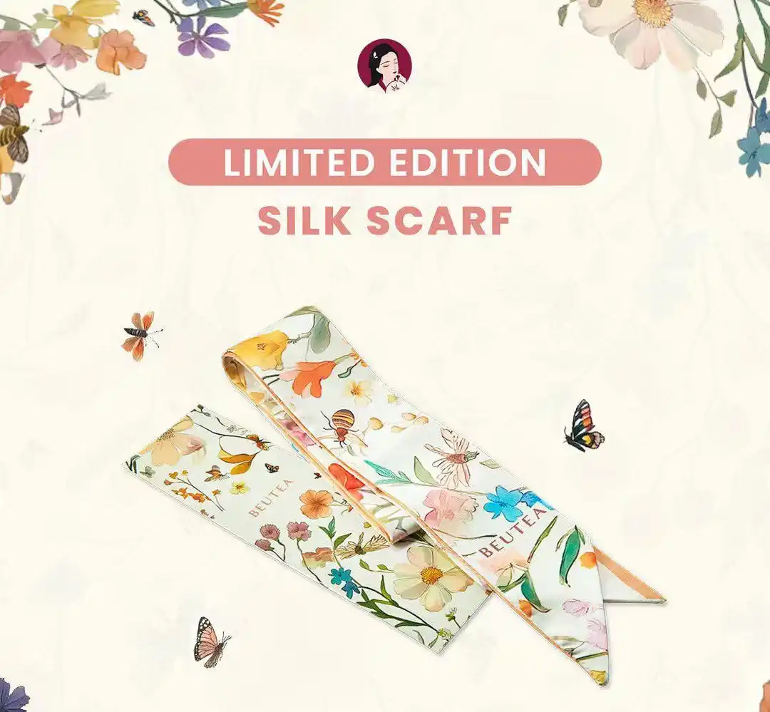 Image from Syioknya: Beutea Silk Scarf Promotion: Free Limited Edition Scarf with Rose Jasm...