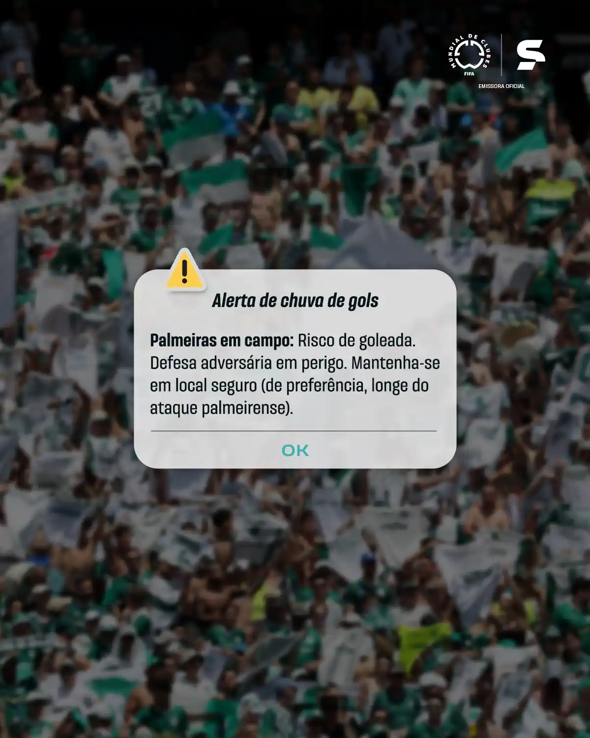 Image from Sportv: CALMA, AL AHLY! 😅  O Palmeiras tivou o modo PREMIUM e artilheiro, mas...