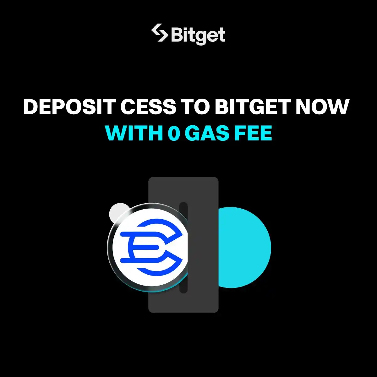 Image from CRYPTO AIRDROP: Claim your CESS Phase 1 Airdrop to Bitget.  * Exchange point to token ...