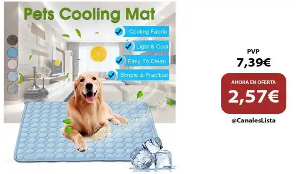 Image from Ofertas Aliexpress 🇨🇳: 🎁 Colchoneta de refrigeración para mascotas, colchón fresco de seda d...