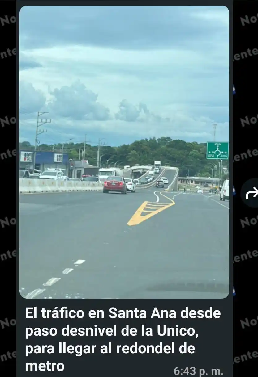 Image from NotiAccidentes SV 🇸🇻: Con respecto a esta publicación, retroalimentando aun sigue el tráfico...