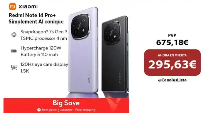 Image from Ofertas Aliexpress 🇨🇳: 🎁 Estreno mundial Versión global Redmi Note 14 Pro+ 5G Smartphone Sna...