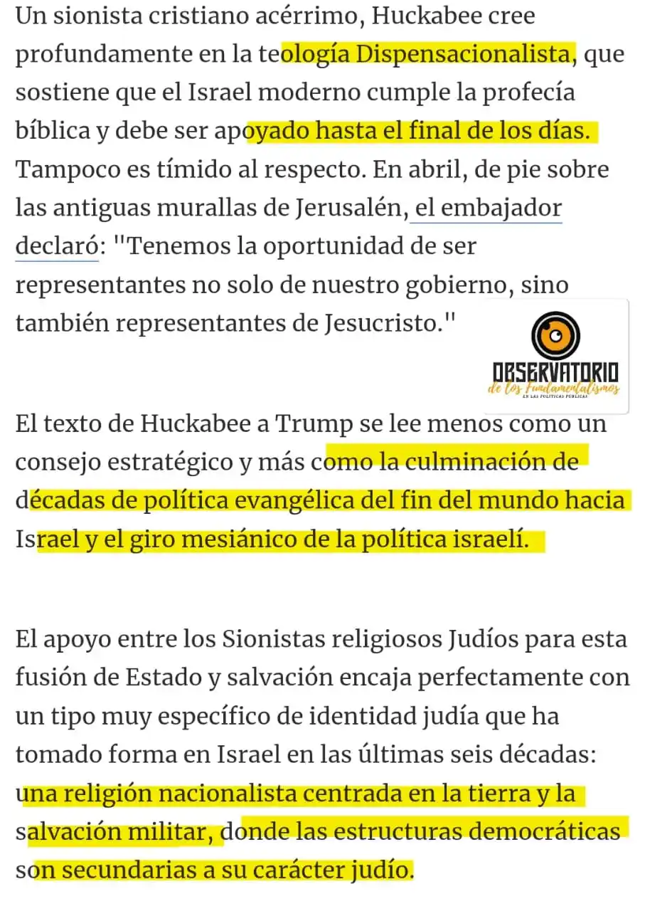 Image from Observatorio de los Fundamentalismos: Lo que vemos día a día, desde el genocidio en Gaza, los ataques a Cisj...