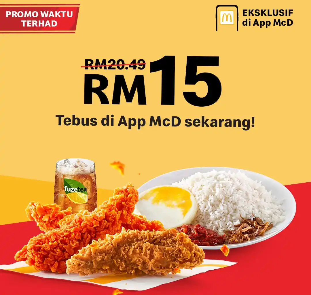 Image from Syioknya: McDonald's Ayam Tenders & Nasi Lemak Combo Promotion – Only RM15 with ...