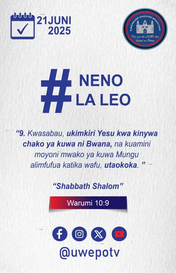 Image from UwepoTv E.S.Ministry: *MKIRI YESU KRISTO AMINI NA UOKOKE* Kinywa hukiri na ukiri una nguvu y...
