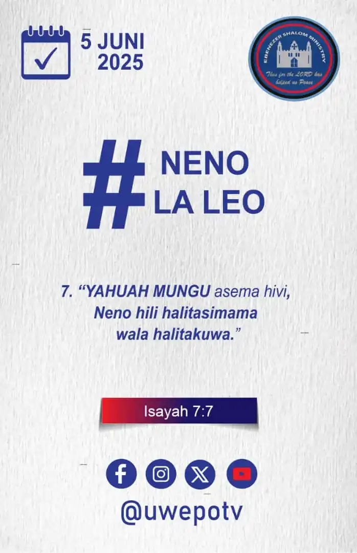 UwepoTv E.S.Ministry post