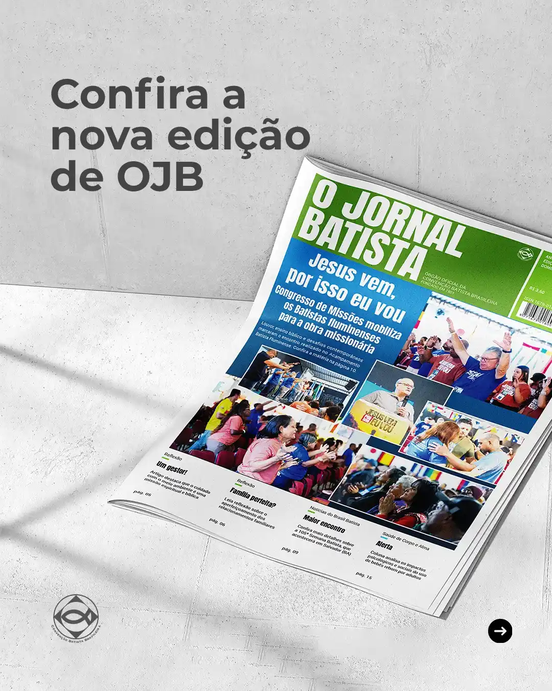 Image from Convenção Batista Brasileira: O Jornal Batista desta semana destaca o Congresso de Missões da Conven...
