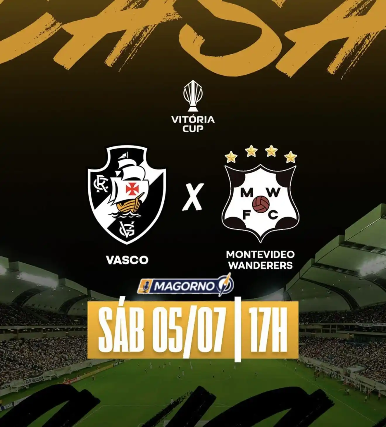 Image from MAGORNO SPORTS: *_Oficial!_* _Vasco disputará um amistoso com o Montevideo Wanderers, ...