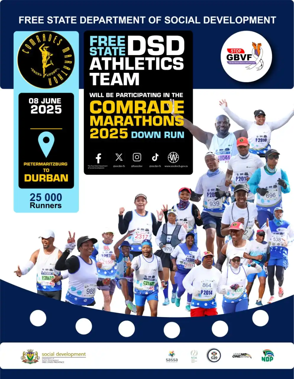 Image from socialdevza: *On your marks, Free State* The *Free State DSD Athletics Team* is re...