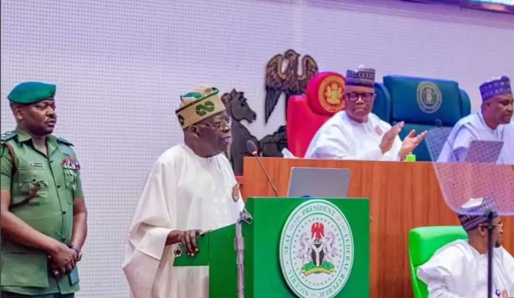 Image from Radio Nigeria: President Bola Tinubu has reaffirmed his commitment to deepening democ...