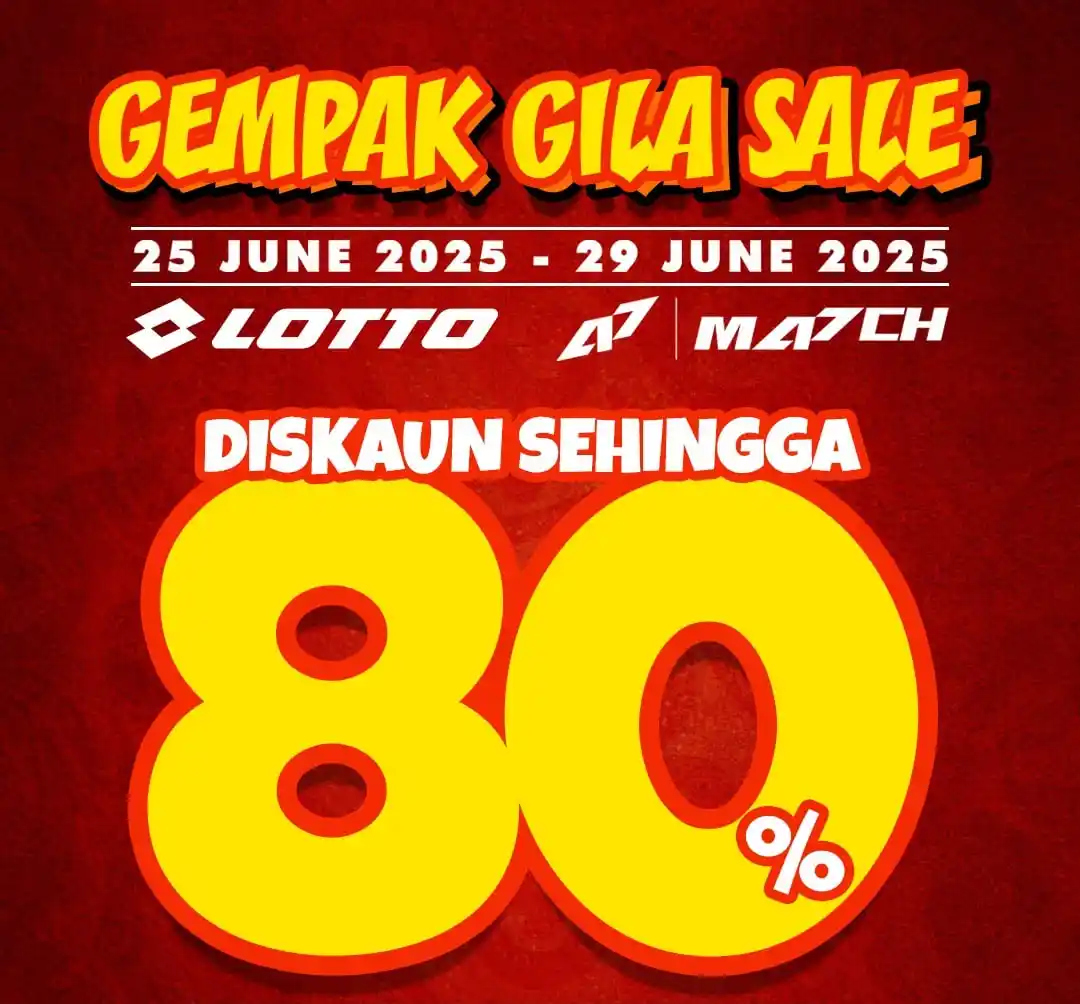 Image from Syioknya: Prestige Sports Gempak Gila Sale: Up to 80% OFF Lotto, A7 & Match – 25...