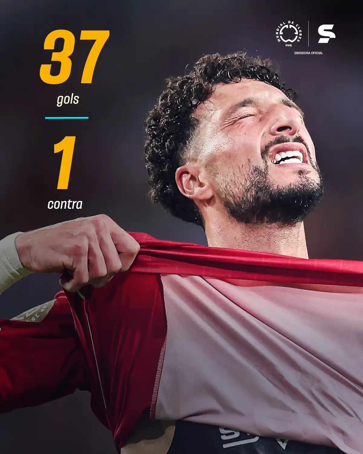 Image from Sportv: TEM DIA QUE É NOITE! 🤯  Abou Ali, o artilheiro do Al Ahly, dessa vez ...