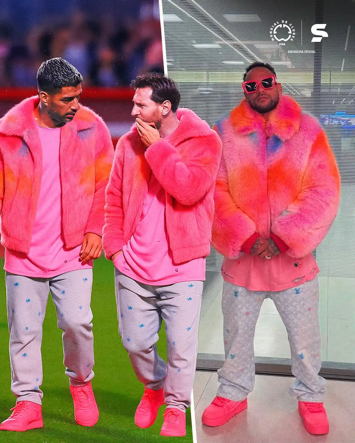 Image from Sportv: TROPA MSN! 😊  Neymar postou em suas redes sociais o look da Penélope ...