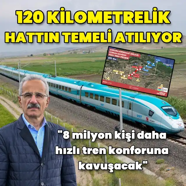Image from HT Ekonomi: Ulaştırma ve Altyapı Bakanı Abdulkadir Uraloğlu, Ankara-Kırıkkale-Çoru...