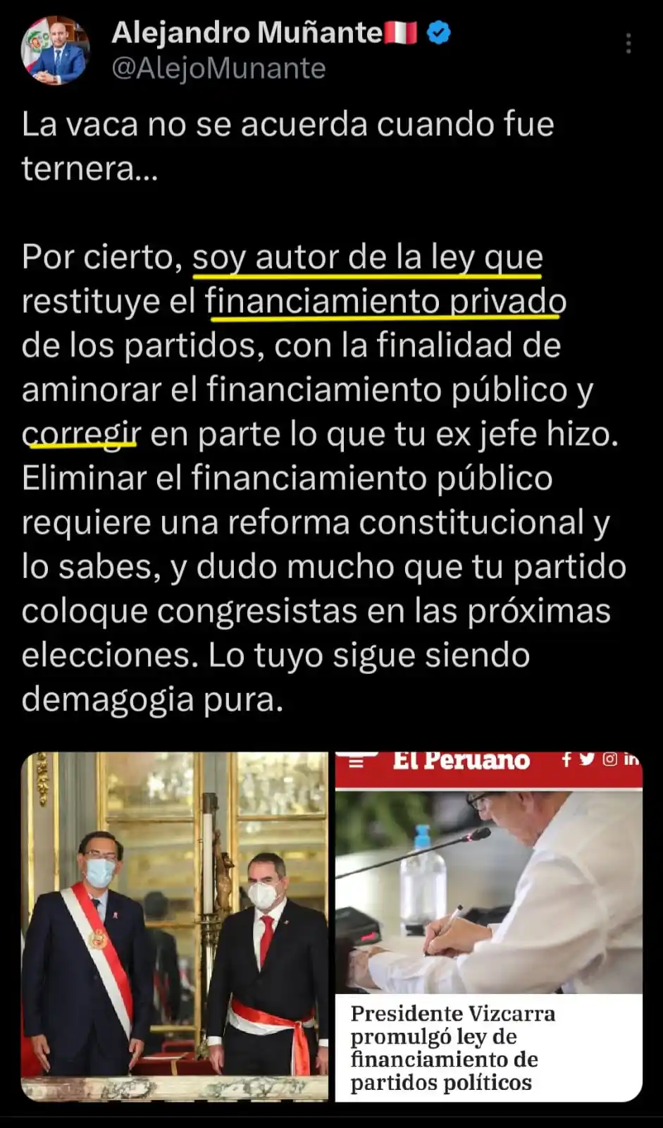 Image from Observatorio de los Fundamentalismos: Una evidencia más de la cercanía de este congresista con los poderes o...