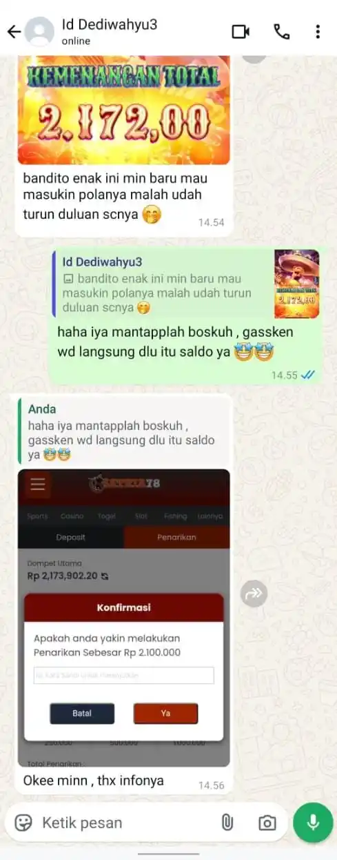 Image from GAME PENGHASIL. CUAN💸: _Yuhuu bandito boskuhh jam sorenya jgn lupa di gas nih 🥳🥳_ https://s...