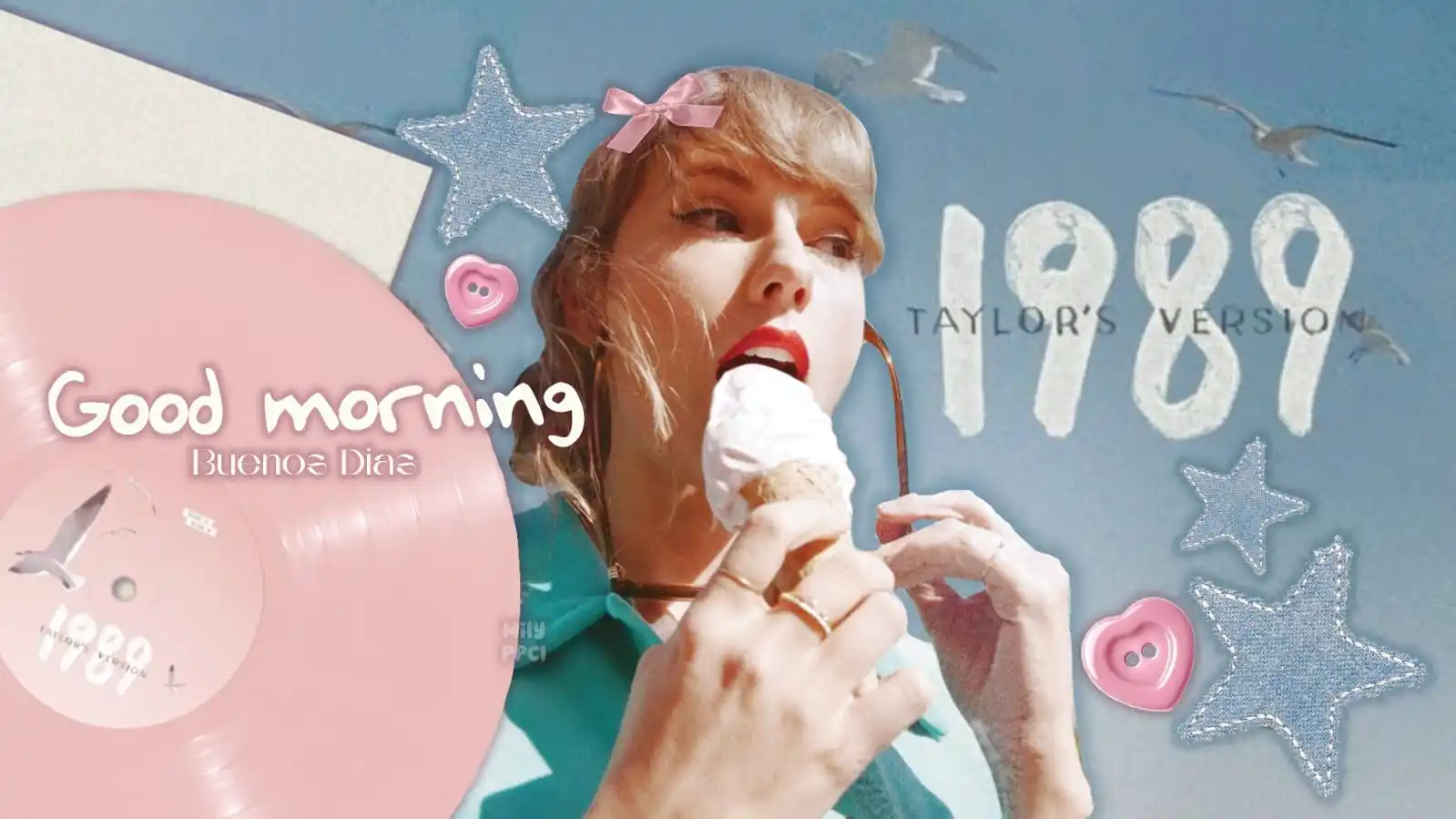 Image from ᨧ 🗽 . 𝟮𝗔𝗠 𝖲աiftiᧉs ꒱꒱: *‧₊˚💗¡BUENOS DÍAS!* ⏰ • Desde el equipo de 2AM Swifties les queremos...