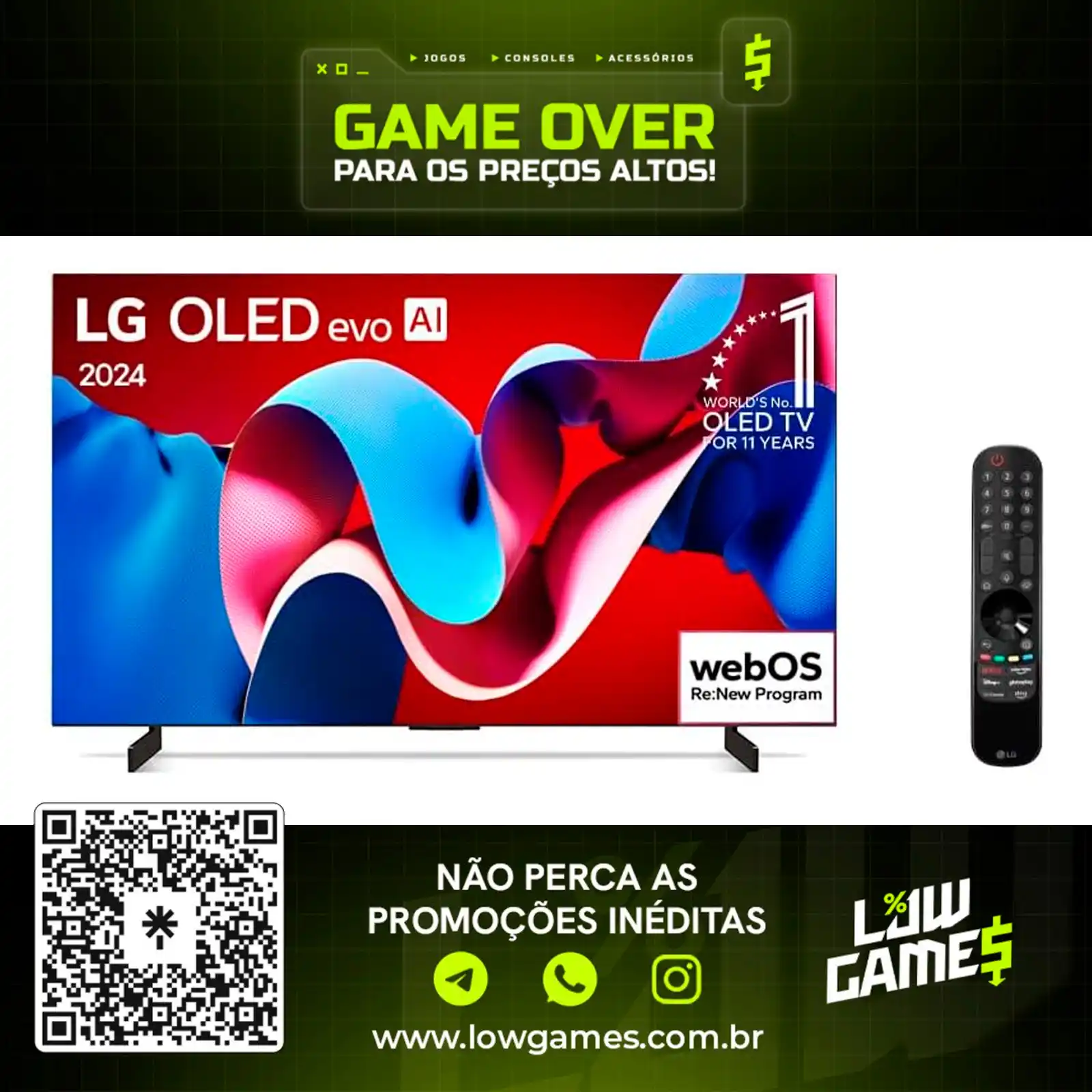 Image from Low Games: A MELHOR Smart TV para aproveitar os consoles atuais, painel OLED com ...